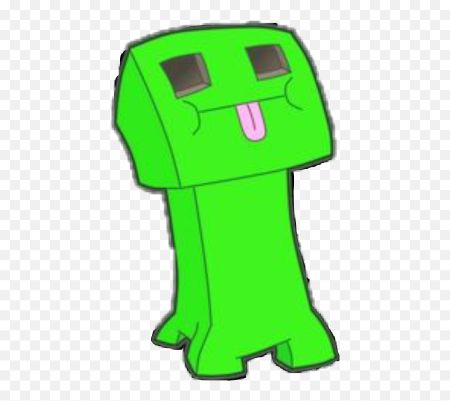 Cute Creeper Minecraft Green Sticker - Dot Emoji,Creeper Emoji