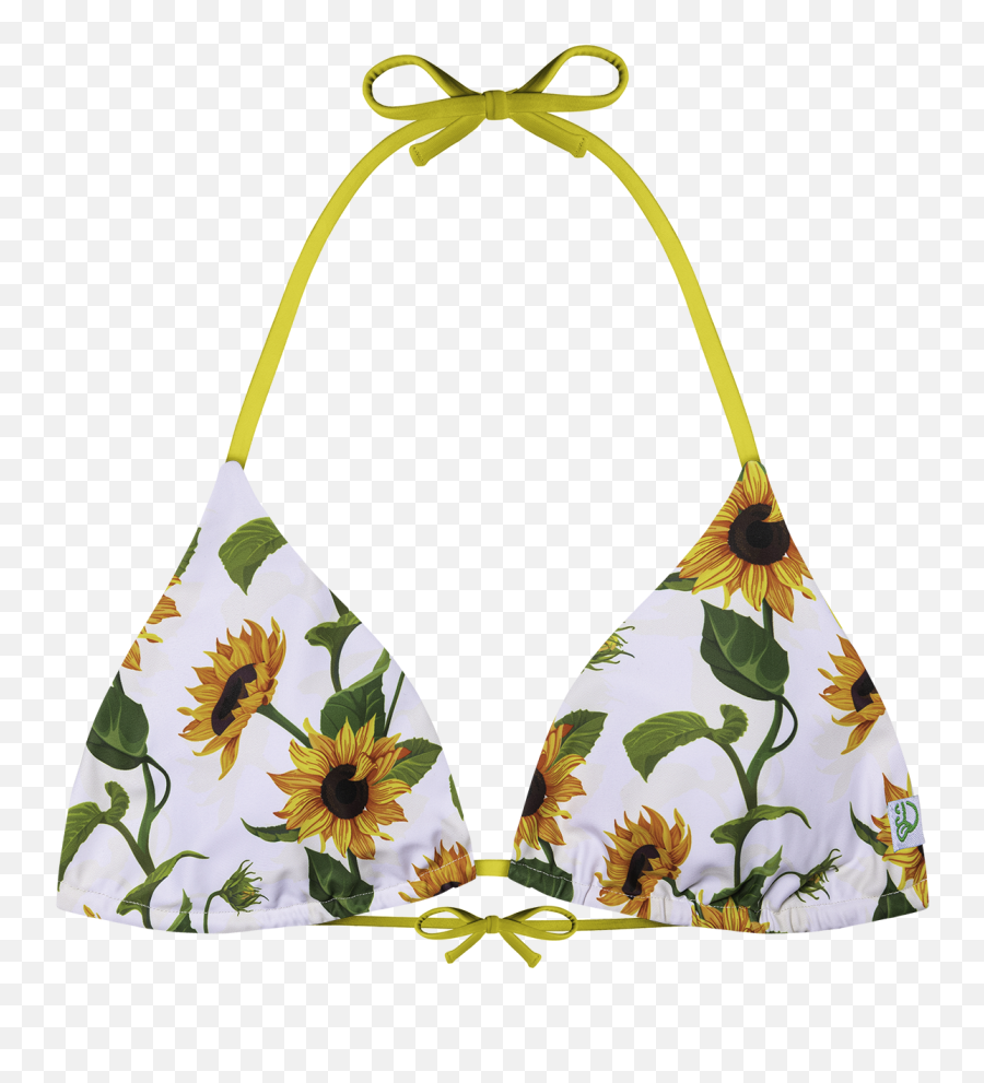 Triangle Bikini Top Sunny Sunflower - Plavky Vrchný Diel Emoji,How To Select Btt Emoticons