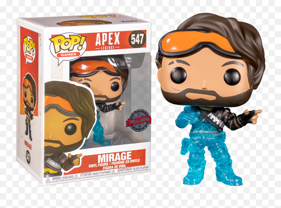 Funko Pop Apex Legends - Mirage Translucent 547 Mirage Apex Funko Pop Emoji,How To Make Funko Emojis