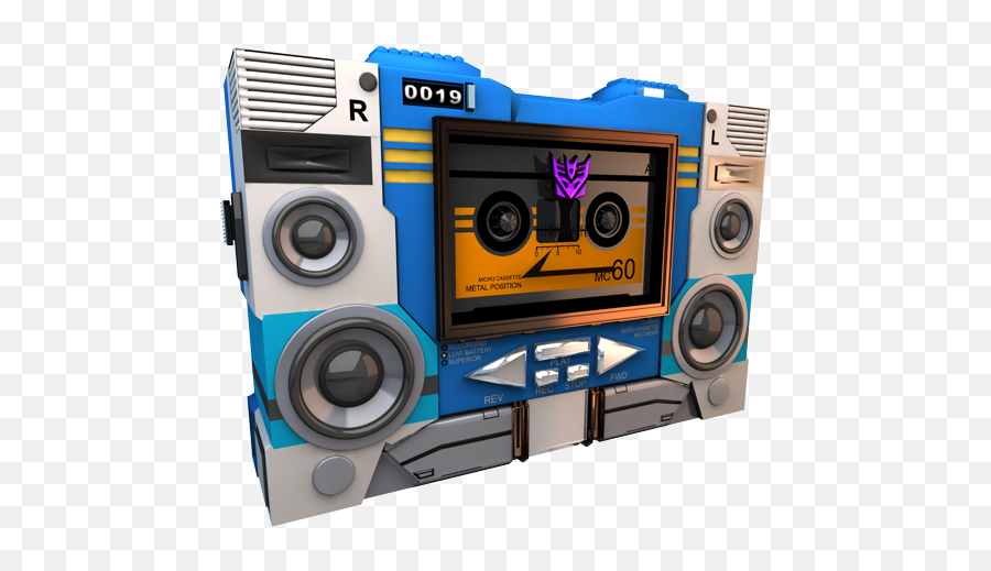 Transformers Soundwave Tape Side Icon - Soundwave Emoji,Boombox Emoji Apple