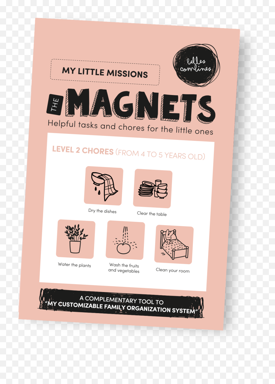 Kids Chores Magnets For Family Planner Level 2 4 - 5 Years Paper Emoji,Emotion Vs. Unicorn Blood