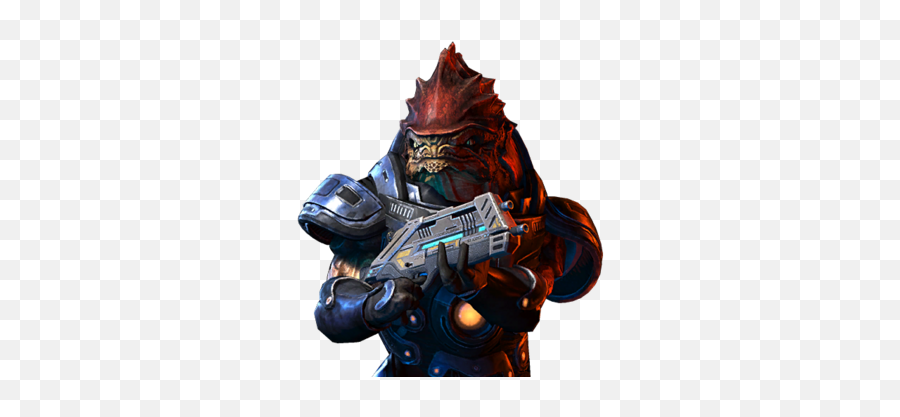 Krogan Soldier - Mass Effect Wrex Png Emoji,Mass Effect Reaper Emoticon