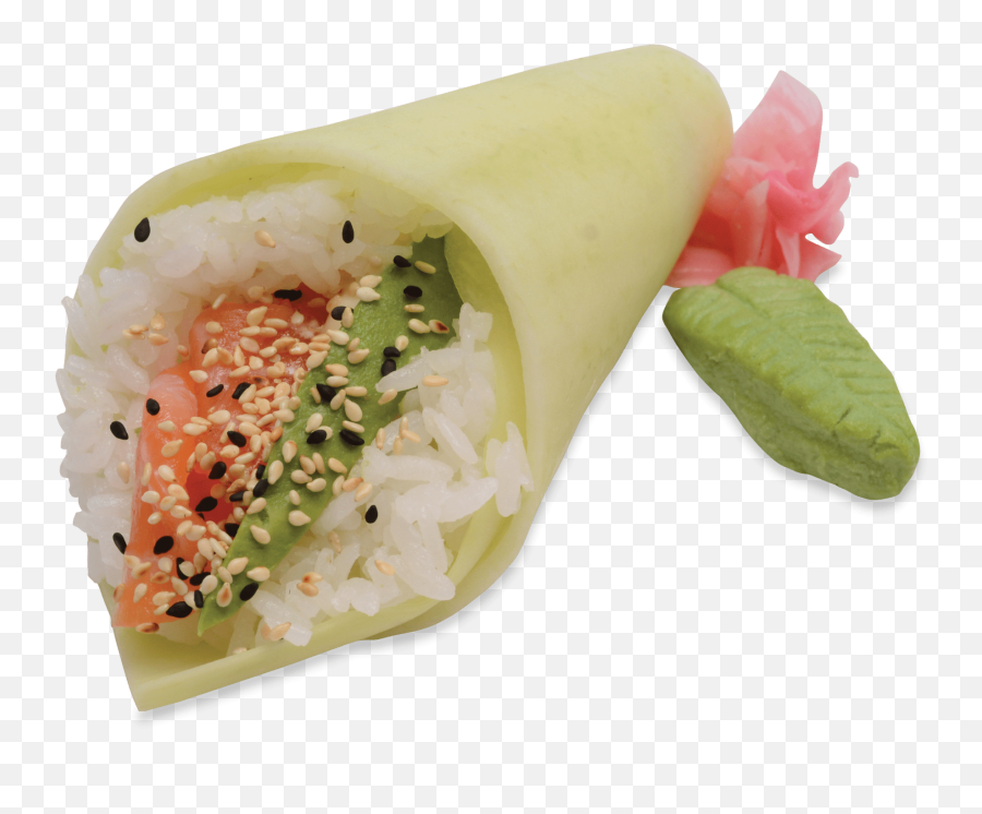 Hand Roll Vs Classic Roll Sushi - Cucumber Salmon Hand Roll Emoji,Whatsapp Nigiri Sushi Emoticon
