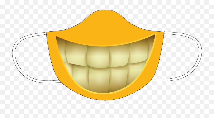 Emoji Mouth 1 Mask Pattern - Wide Grin,Snarky Emoji