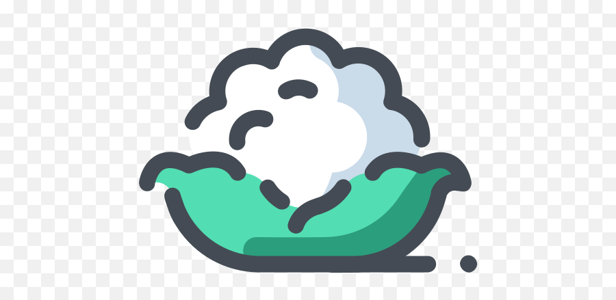 Cauliflower Icon In Pastel Style - Transparent Background Vegetable Icon Png Emoji,Brrr Cold Emoticon Skype