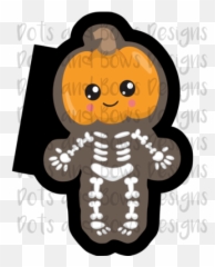 Dots And Bows Designs - Skull Body Cute Emoji,Emoticon Pumpkin Stencils