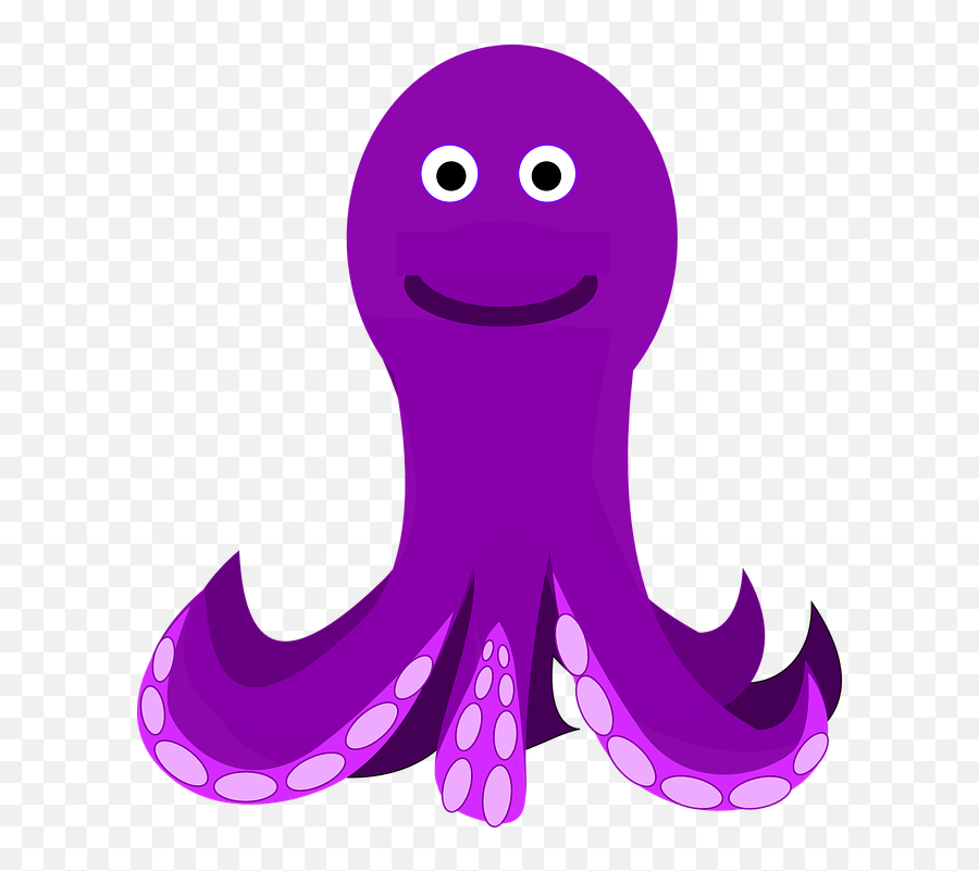 Octopus Purple Happy - Octopus Purple Clipart Emoji,Octopus Emotions