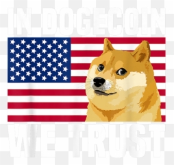 Dogecoin In Dogecoin We Trust American Flag Doge Shiba Inu Emoji,Doge Face Emoticon