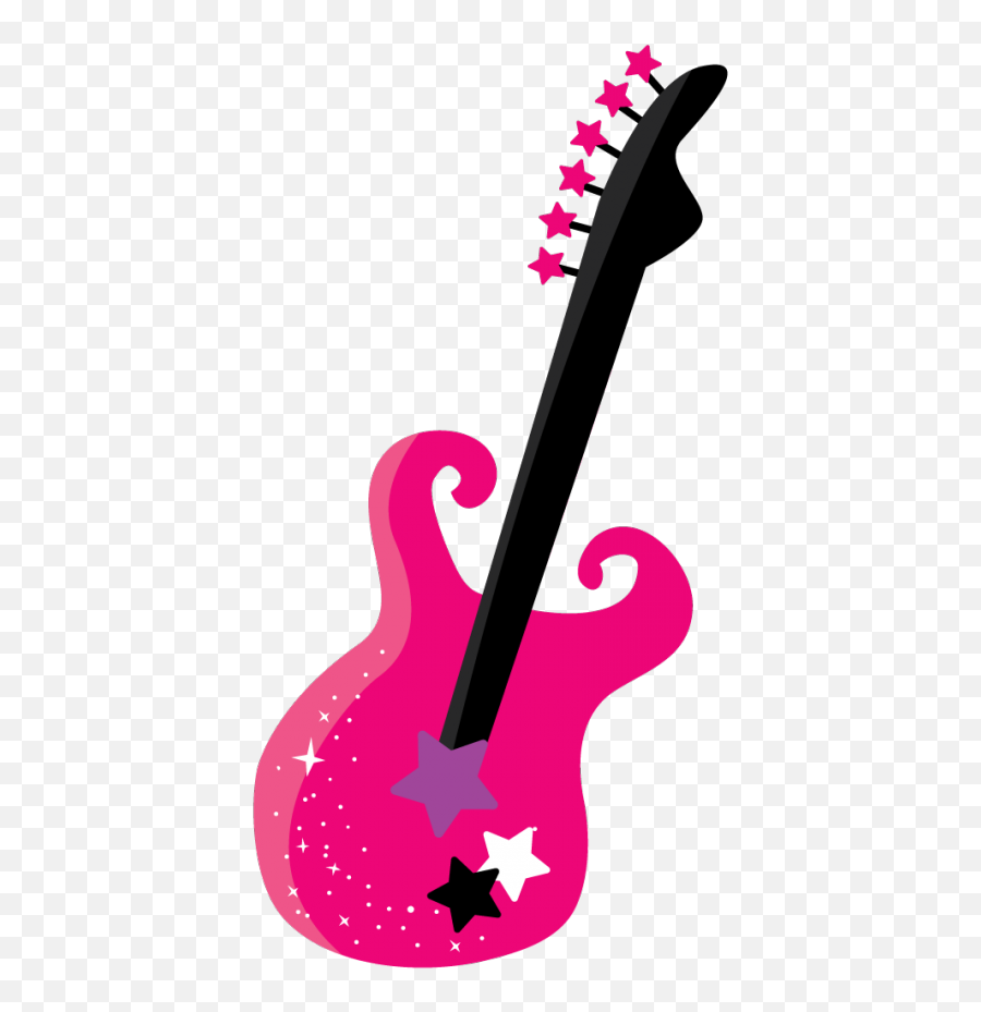 Clipart Stars Guitar Clipart Stars Guitar Transparent Free - Cute Guitar Clipart Emoji,Guitar Emoji Png
