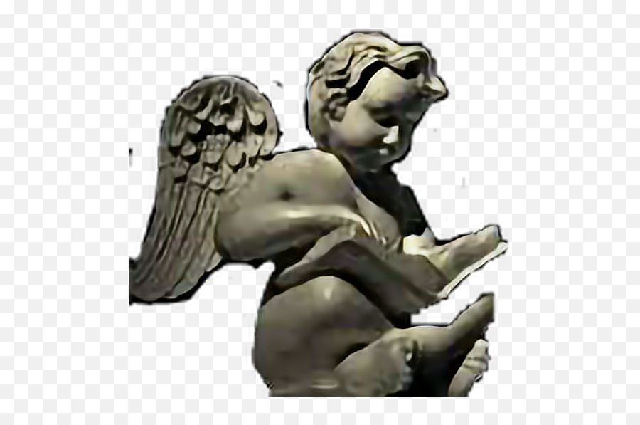 Angel Statue Bible Read Sticker - Angel Emoji,Angel Book Emoji