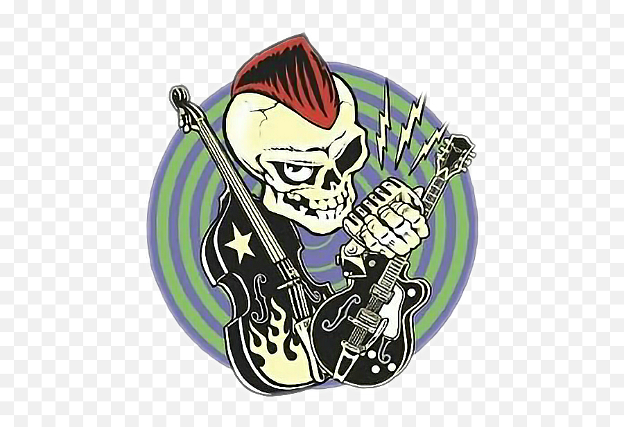 Rockabilly Rocknroll Sticker By Axe Coelho Emoji,Rock Ad Roll Emojis