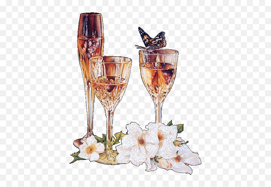 Welcome To My Care2 Wine Glass Images Pink Wine Glasses - Happy Birthday Elke Gif Emoji,Champagne Glass Emoji