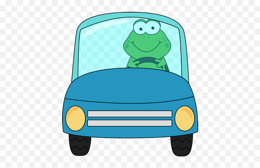 Frog Driving A Car - Clip Art Library Emoji,Vehicles Emojis For Children