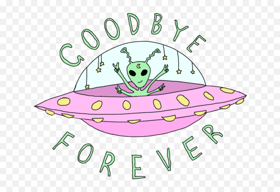 Stickers Cosmos Cosmic Galaxy Sticker By Julia Waks - Goodbye Forever Alien Png Emoji,Alien And Rocket Emoji