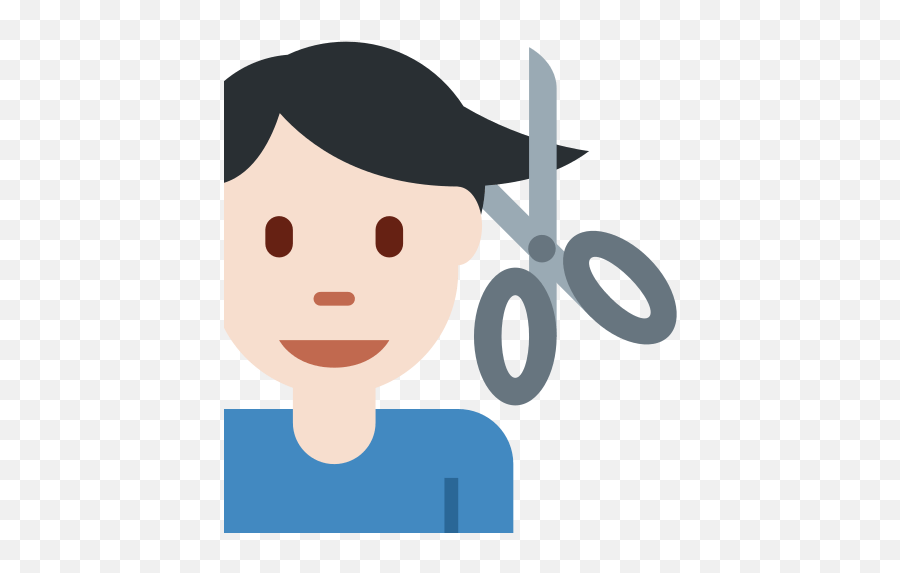 Man Getting Haircut Emoji With Light - Light Skin,Hair Cut Emoji