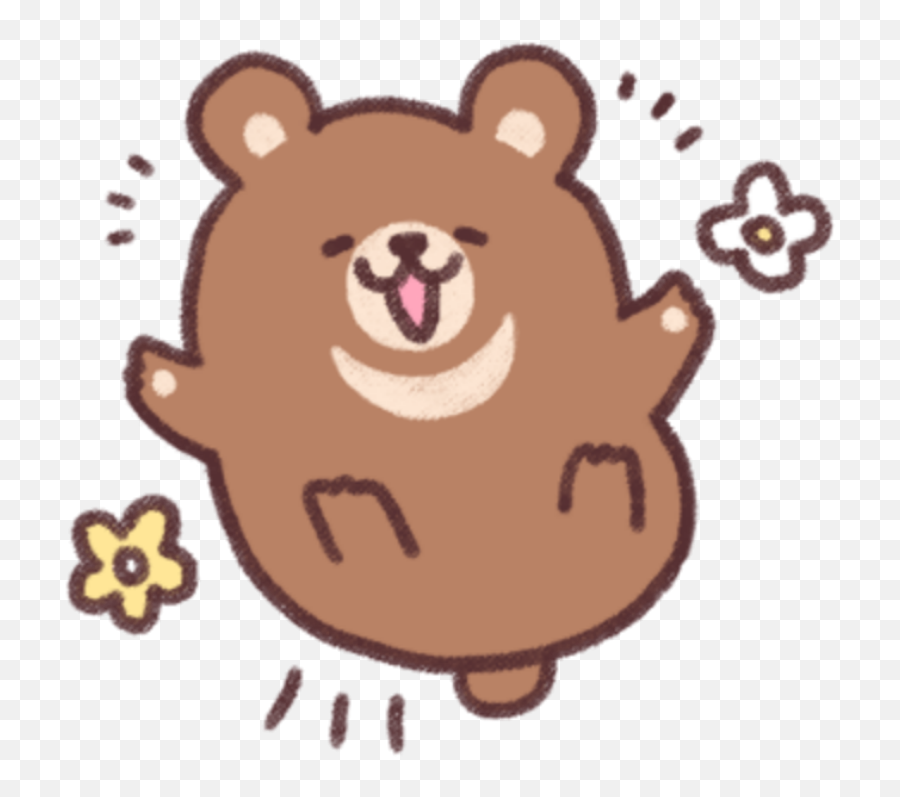 Soft Baby Bear Snug Snuggly Messy Cute Sticker By - Happy Emoji,Baby Bear Emoji