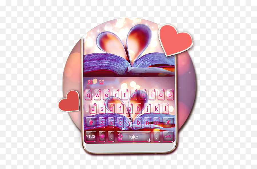 Charming Book Heart Keyboard Theme Aplikacije Na Google Playu - Girly Emoji,Bi Heart Emoji