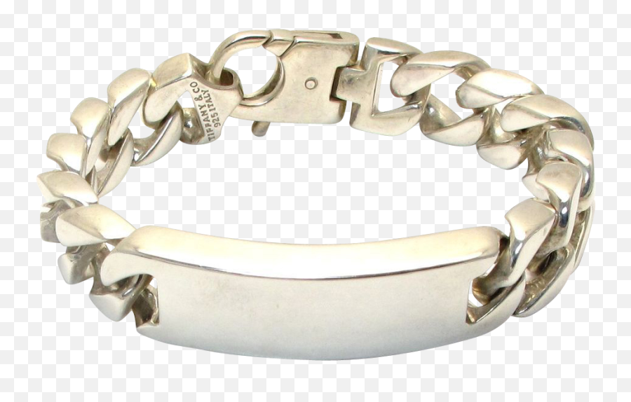 Tiffany Co Very Large Men U0027s Id Bracelet Heavy Curb Link - Solid Emoji,Emotions Cubic Zirconia 10k Gold Swirl Ring