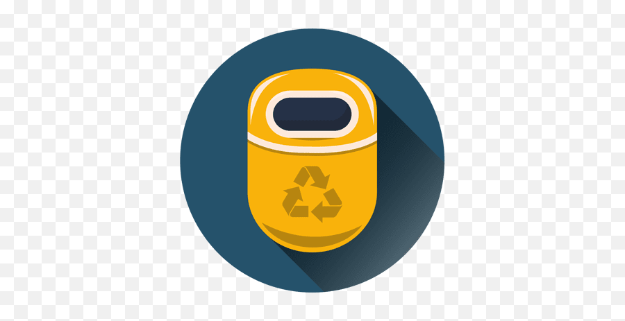 Recycle Bin Round Icon Over Circle - Recycle Bin Round Icon Emoji,Recycling Emoji