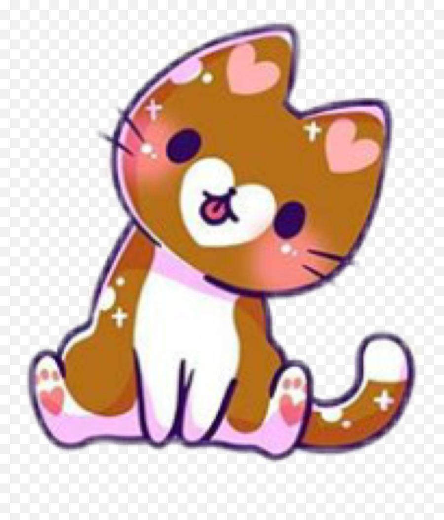 Cat Blep Derpcat Chibi Animal Sticker By Toxic - Kitten Cute Kawaii Clipart Kawaii Cat Emoji,Blep Emojis