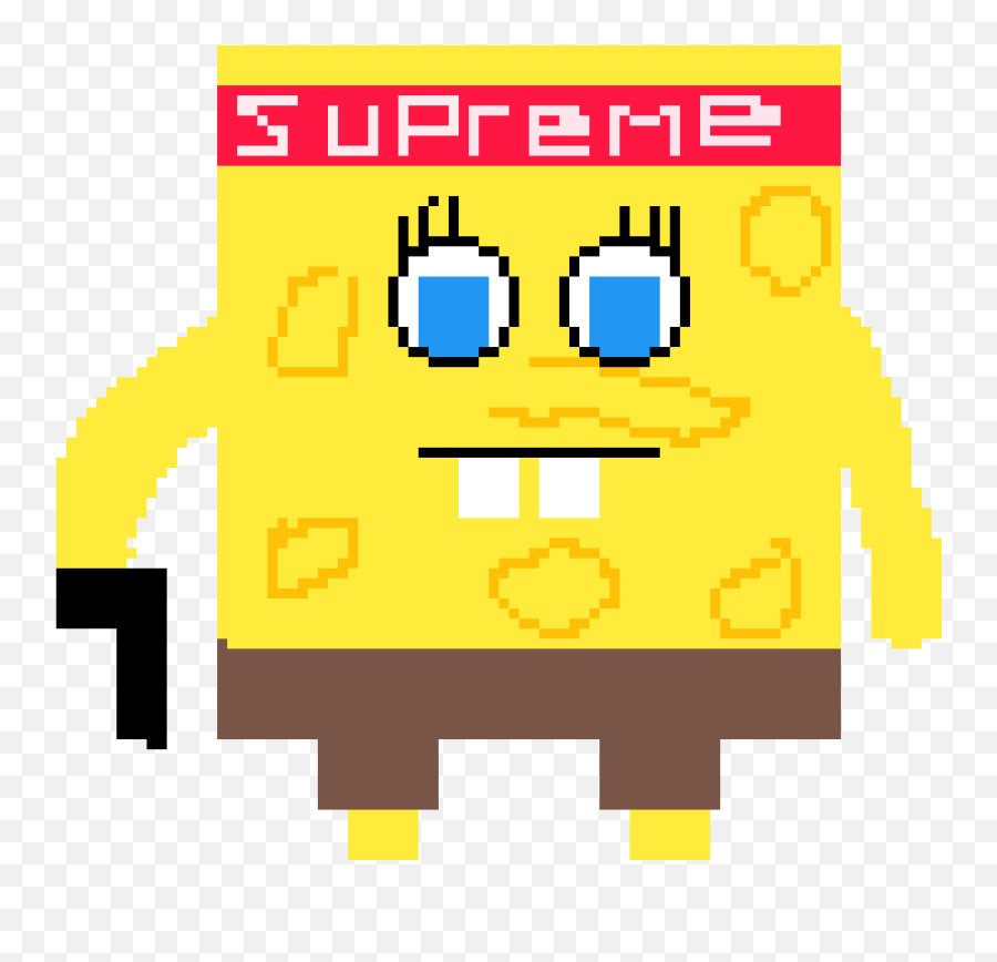 Pixilart - Supreme Spongebob Drawing Emoji,Spongebob Picture Comment Text Emoticon