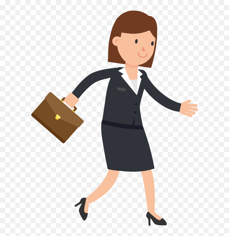 Transparent Walking Clipart - Woman Walking Clipart Png Emoji,Ca Rtoon Girl Stamding Emotions