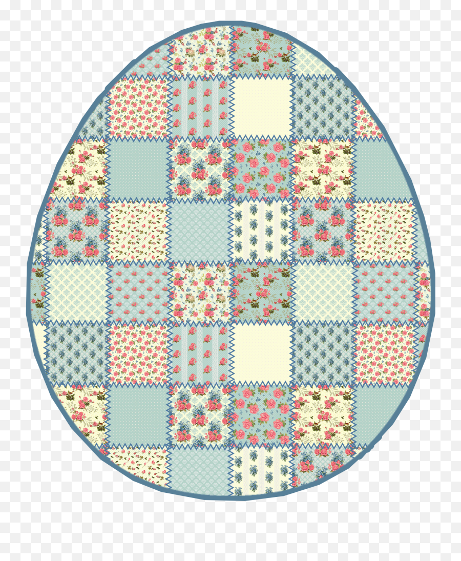 Egg Easter Quilt Patchwork Sticker By Constance Keller - Decorative Emoji,Emoji Quilt