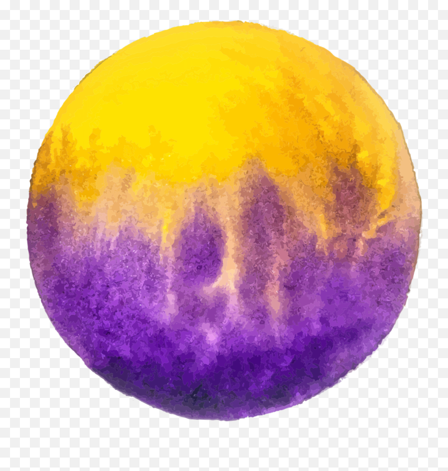 Fauvism - Purple And Yellow Circle Background Emoji,Cubism Emotion