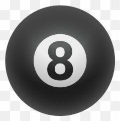 Pool 8 Ball Emoji - Transparent Background 8 Ball Png,Emoji Ball 11