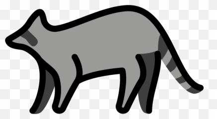 Raccoon Emoji Clipart - Mapache Emoji,Skunk Emoji Android