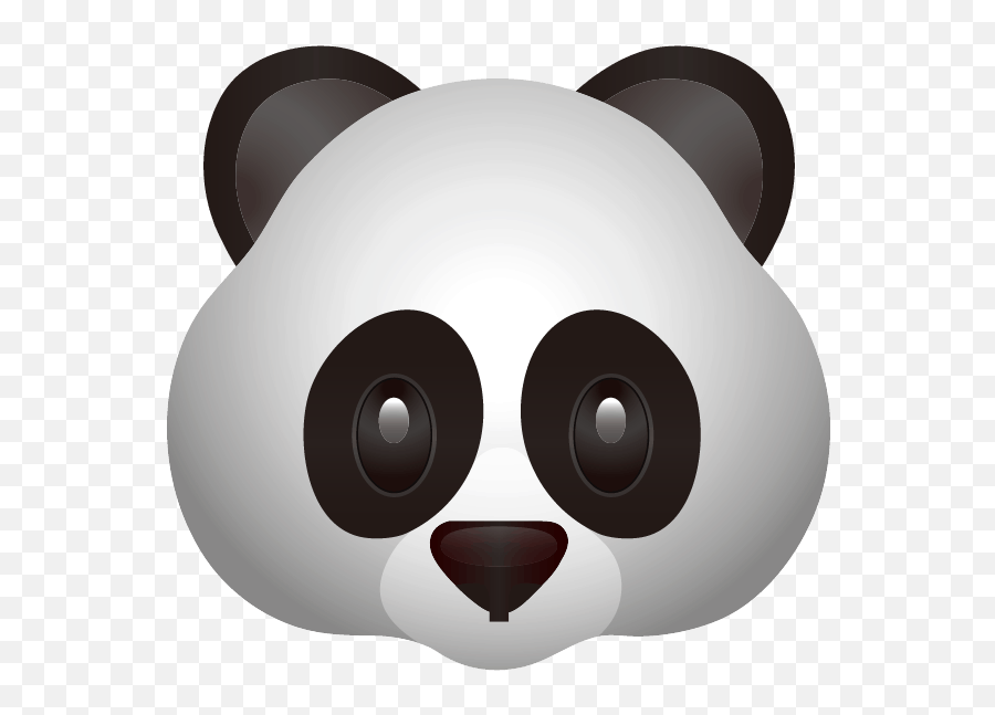 Panda Face Emoji - Panda Emoji,Black Bar Emoji