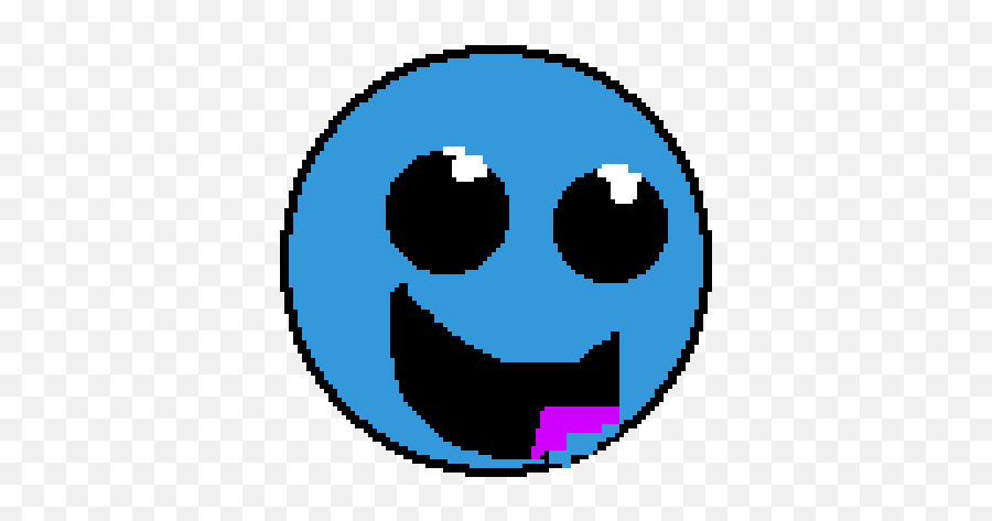 Download The Easy Face In Geometry Dash - Smiley Png Image Emoji,Easy Emoticons
