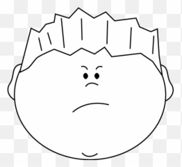 Download Hd Mad Face Angry Face Clip Art Clipart - Sad Emoji,Angry Emoticon Black