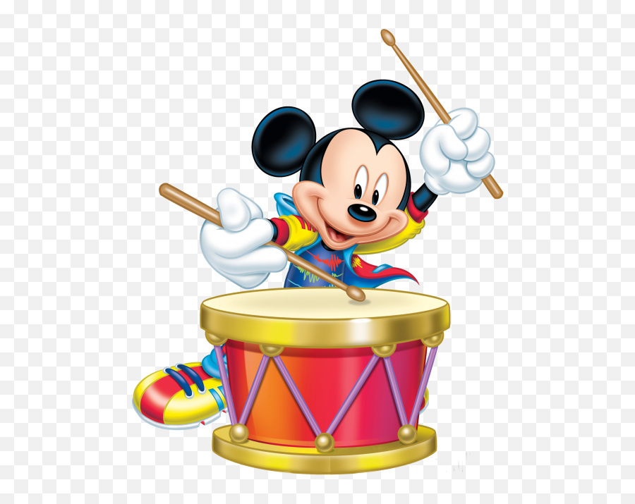 Mickey Mouse With Drum Png Transparent Image - Freepngdesigncom Emoji,Drums Emoji