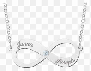 Silver Infinity Necklace - Unendlich Zeichen Mit Namen Gestalten Emoji,Emotion Necklace