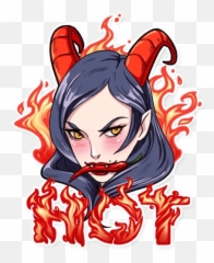 3 - Stickers Miss Devil For Whatsapp Emoji,Japanese Demon Emoji