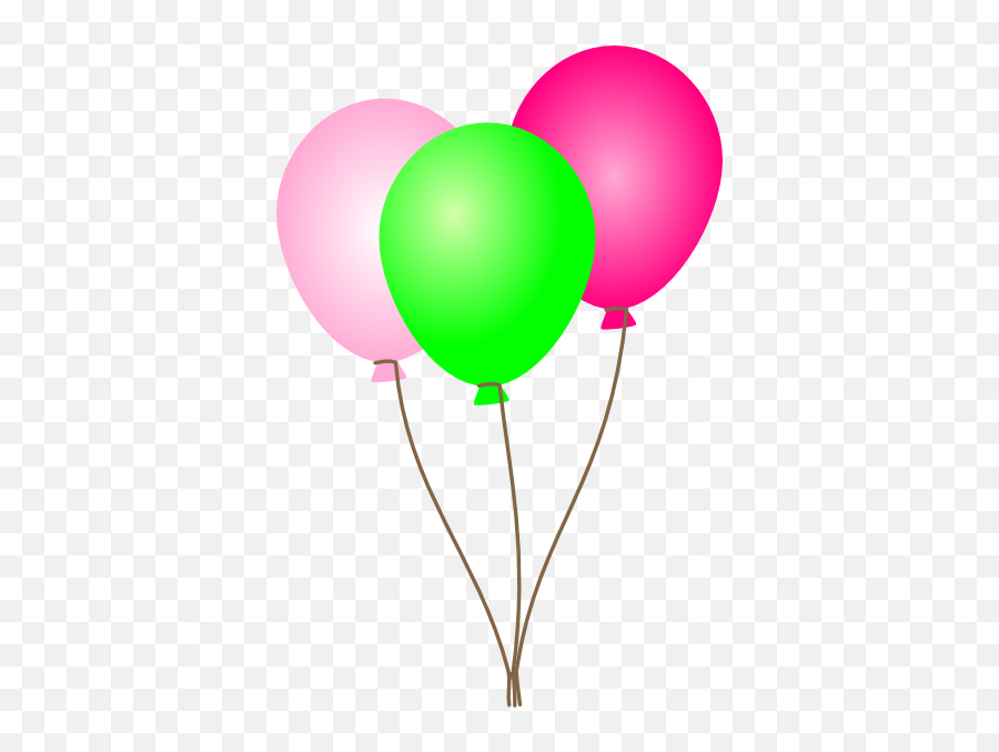 Pink Balloons Clipart Free Images - Clipartix Pink And Green Balloons Clipart Emoji,Emoji Birthday Party Plates