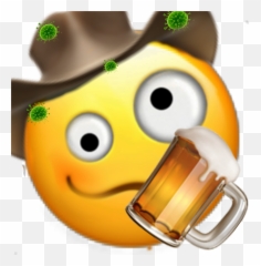 Emojiface Drunk Emoji Sticker - Beer Glassware,Emoji For Drunk