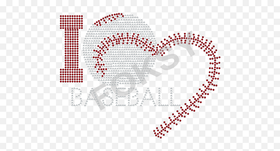 Hotfix Rhinestones Heat Transfer I Love Baseball Other - Language Emoji,Ahegeo Emoji