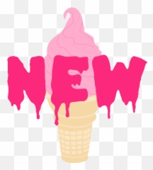 New Post Instagram Stories Sticker Pink Ice Cream Cone Via - New Post Instagram Gif Emoji,Ice Cream Cone Emoji