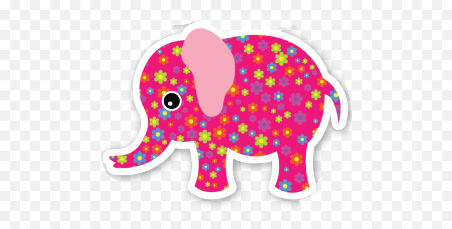 Elephant Girl Itsagirl Cute Sticker By Aishaalam39219 - Dibujos De Elefantes De Colores Emoji,Elephant Emoji