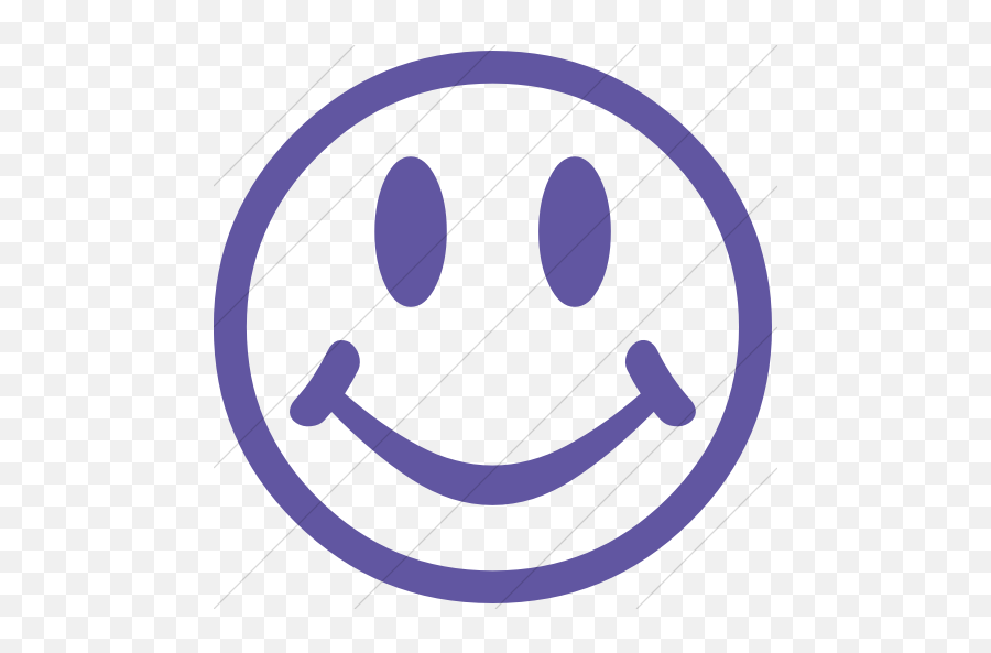 Simple Purple Classica Smiley Face 1 Icon - Smile Your On Cctv Black And White Emoji,Light Purple Face Emoticon