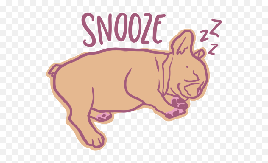 The Frenchie Sticker Pack - Animal Figure Emoji,Snooze Emoji