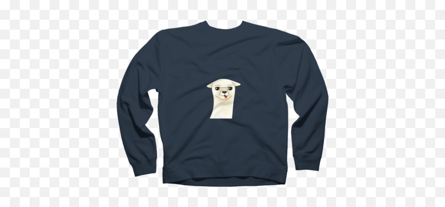 Best Cartoon Crewnecks Design By Humans - Sweater Emoji,Derp Pug Emoticon