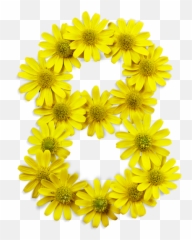 Yellow Flowers Font Yellow Flowers Flower Typography - Lovely Emoji,Yellow Flower Emoji Png
