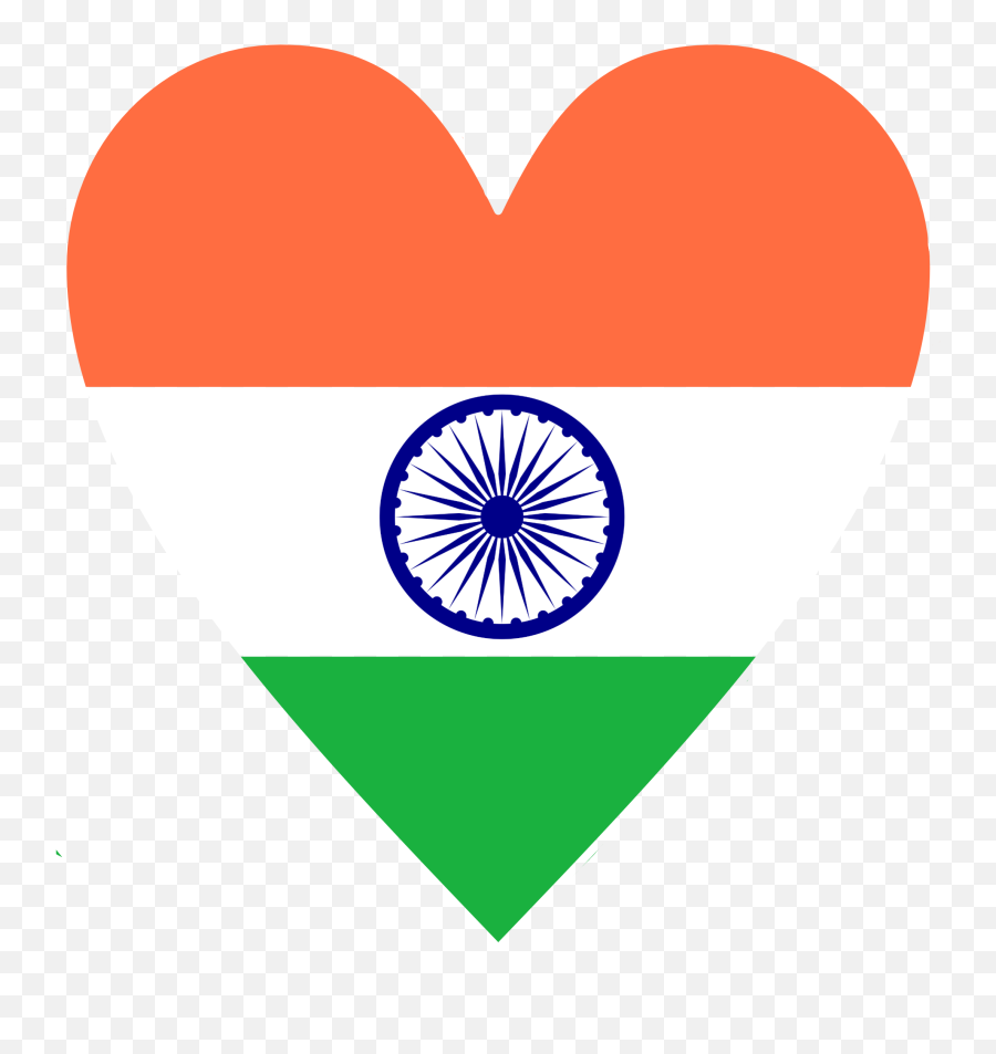 The Most Edited Tricolor Picsart - Indian Flag Heart Shape Emoji