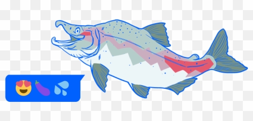 Salmon Sext - Salmonids Emoji,Sexting Emojis Vector