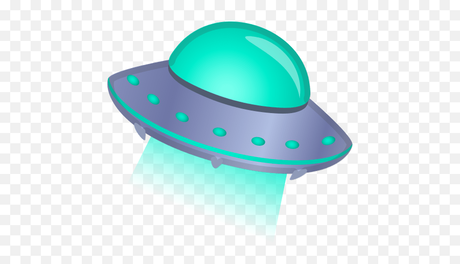 Flying Saucer With Martian Emoji,Trans Emoticon Symbol