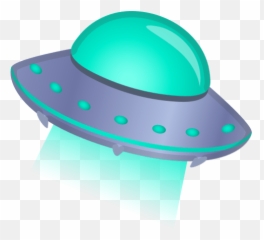 Flying Saucer With Martian Emoji,Trans Emoticon Symbol