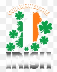 God Created The Irish Ireland Clover St Patricks Day Emoji,Irish Leprechaun Emoticon Iphone
